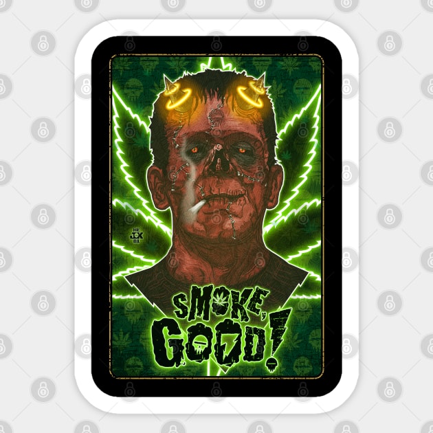 Frankenstein, smoke good Sticker by HEJK81